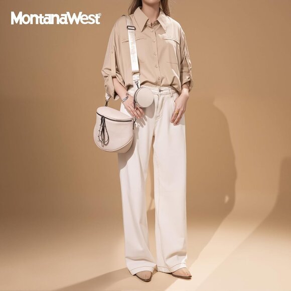 Large Crossbody Bag Women Adjustable Strap Zipper Closure Purse Gift - Picture 3 of 8